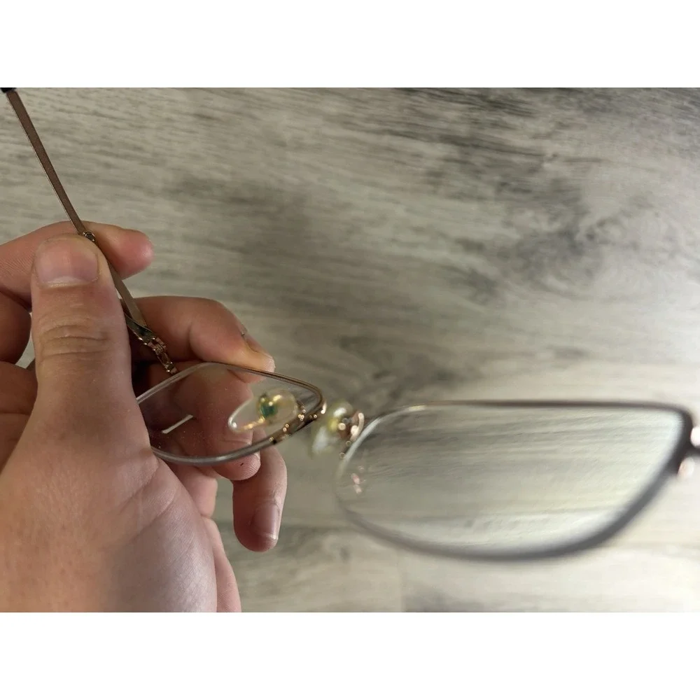 Bulova Alamosa Eyeglasses Women Rose Gold Semi Rimless 52-17-135
